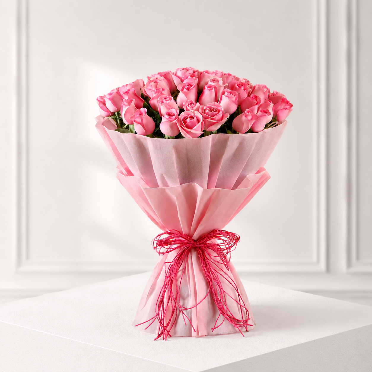 Pink Rose Bouquet - 50 Stems