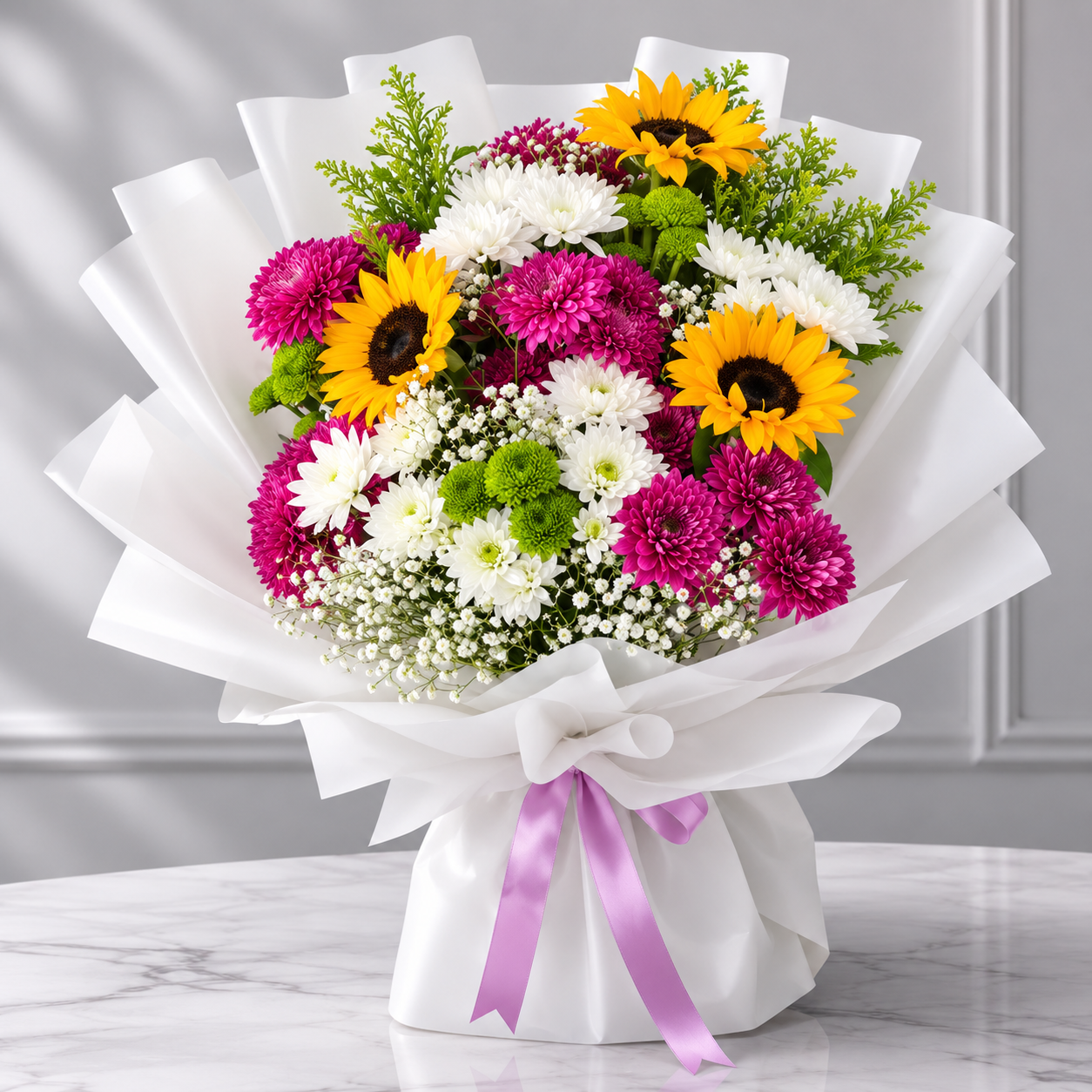 Pure Happiness Flower Bouquet