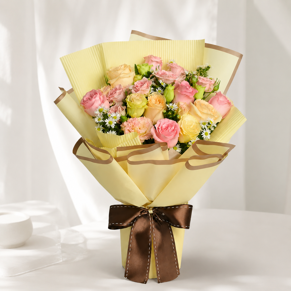 Pink and peach Floral Bouquet