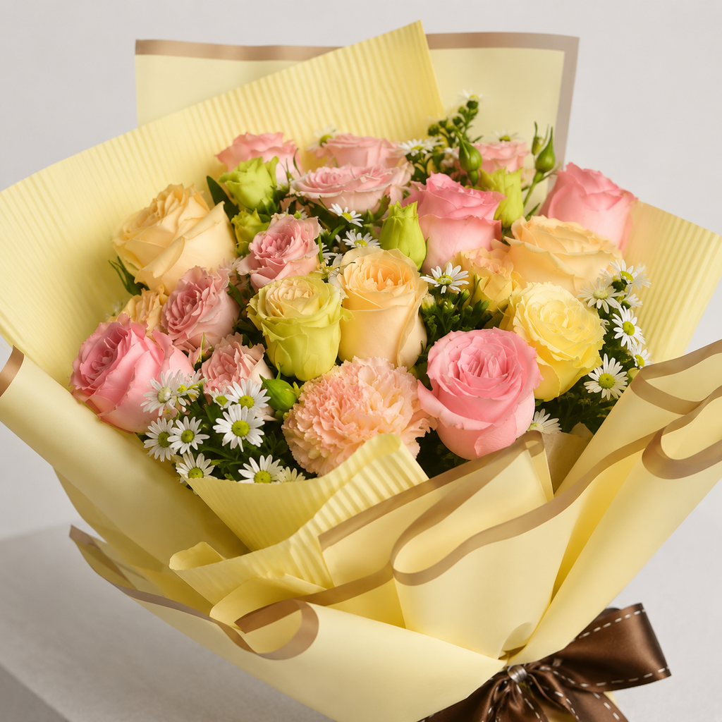 Pink and peach Floral Bouquet