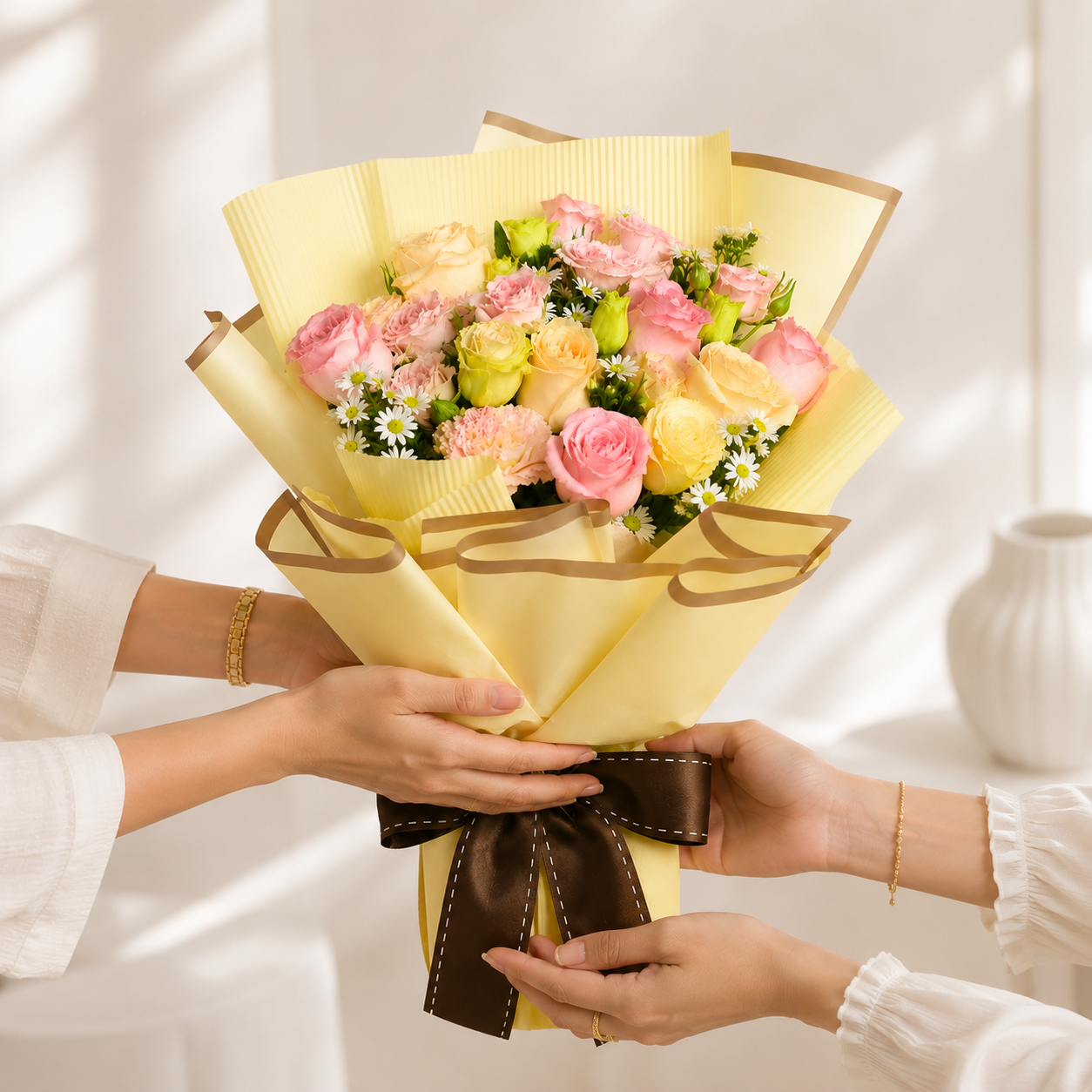 Pink and peach Floral Bouquet