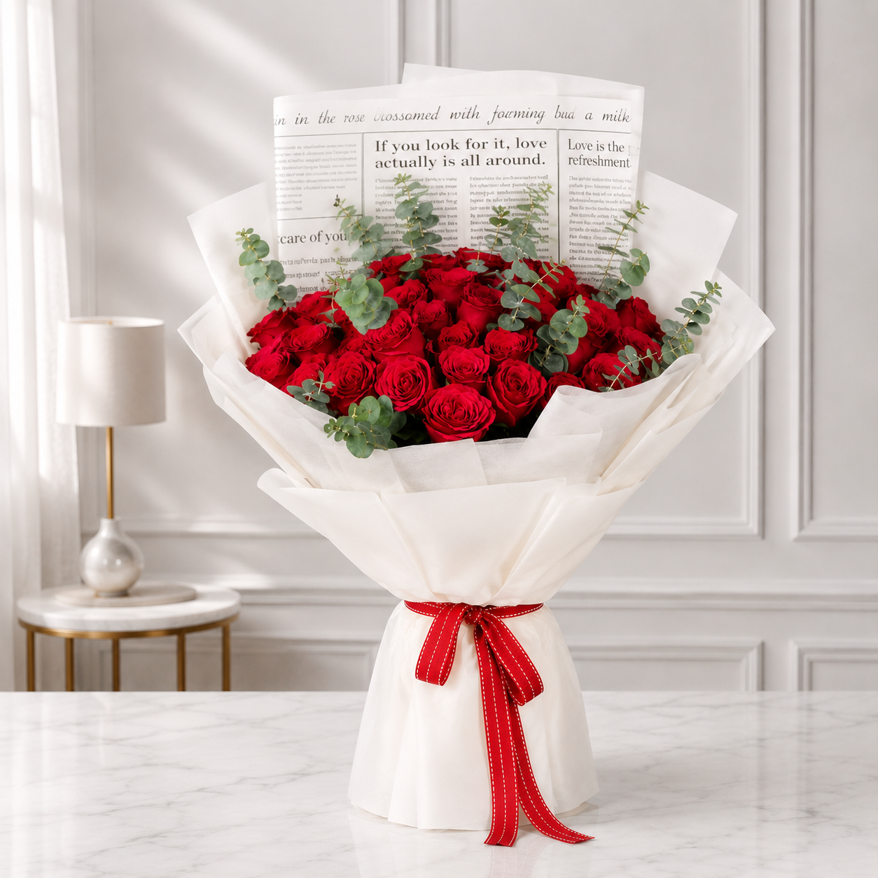 Pretty Red Rose Bouquet