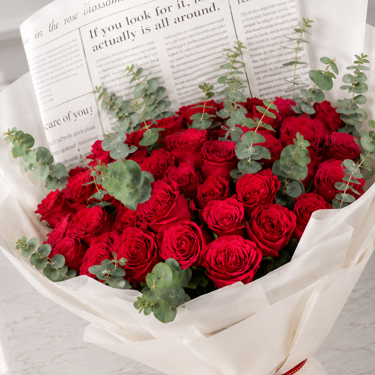 Pretty Red Rose Bouquet