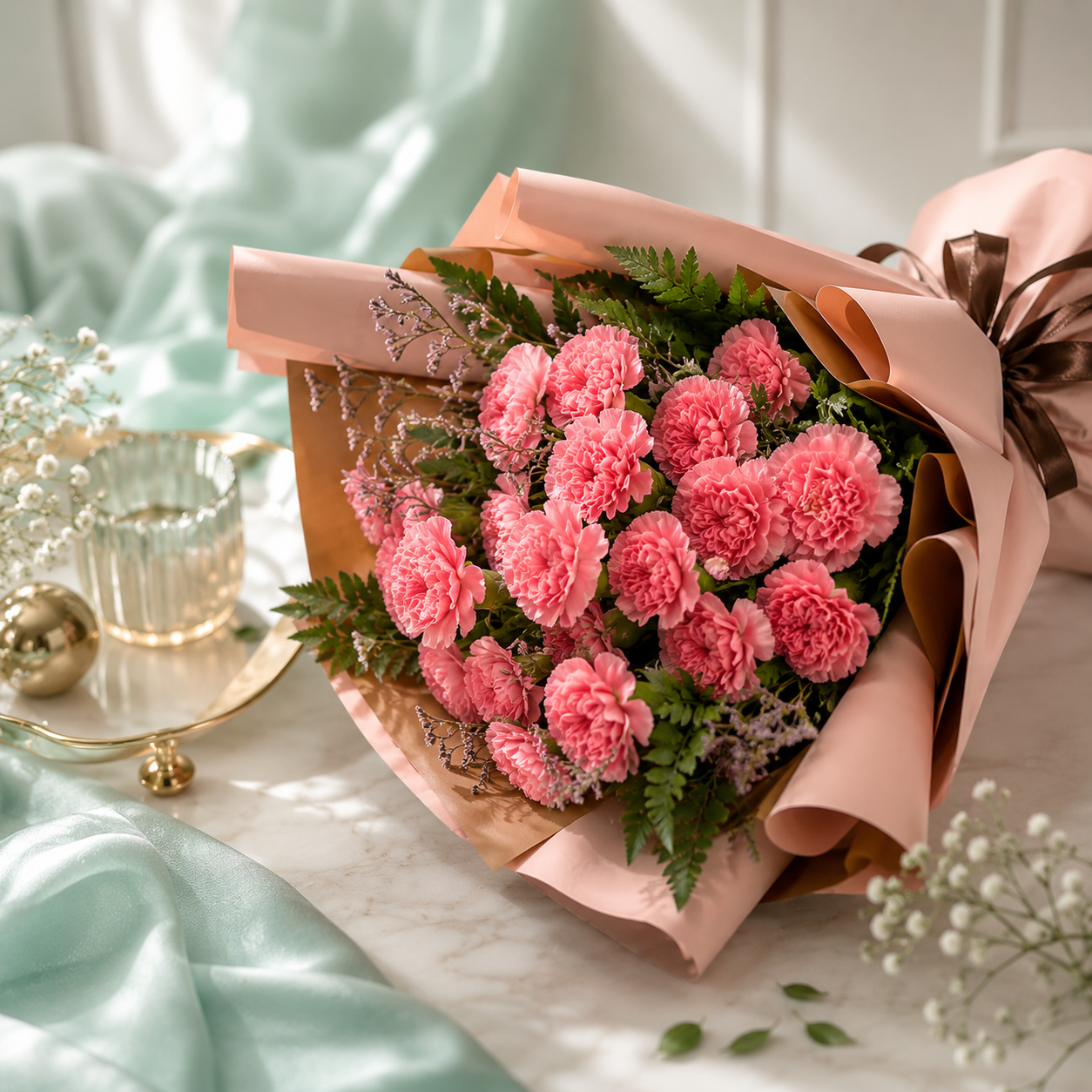 Pink Carnations Bouquet