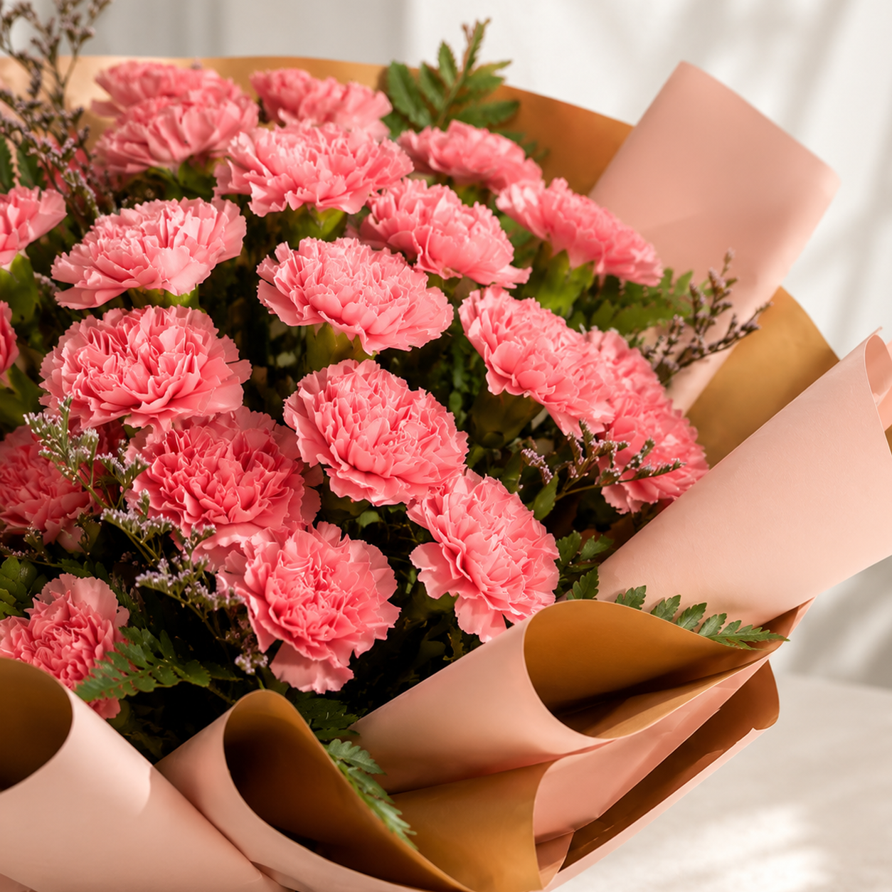 Pink Carnations Bouquet