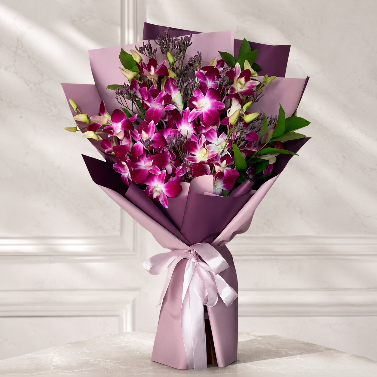 Purple Orchid Romance Bouquet