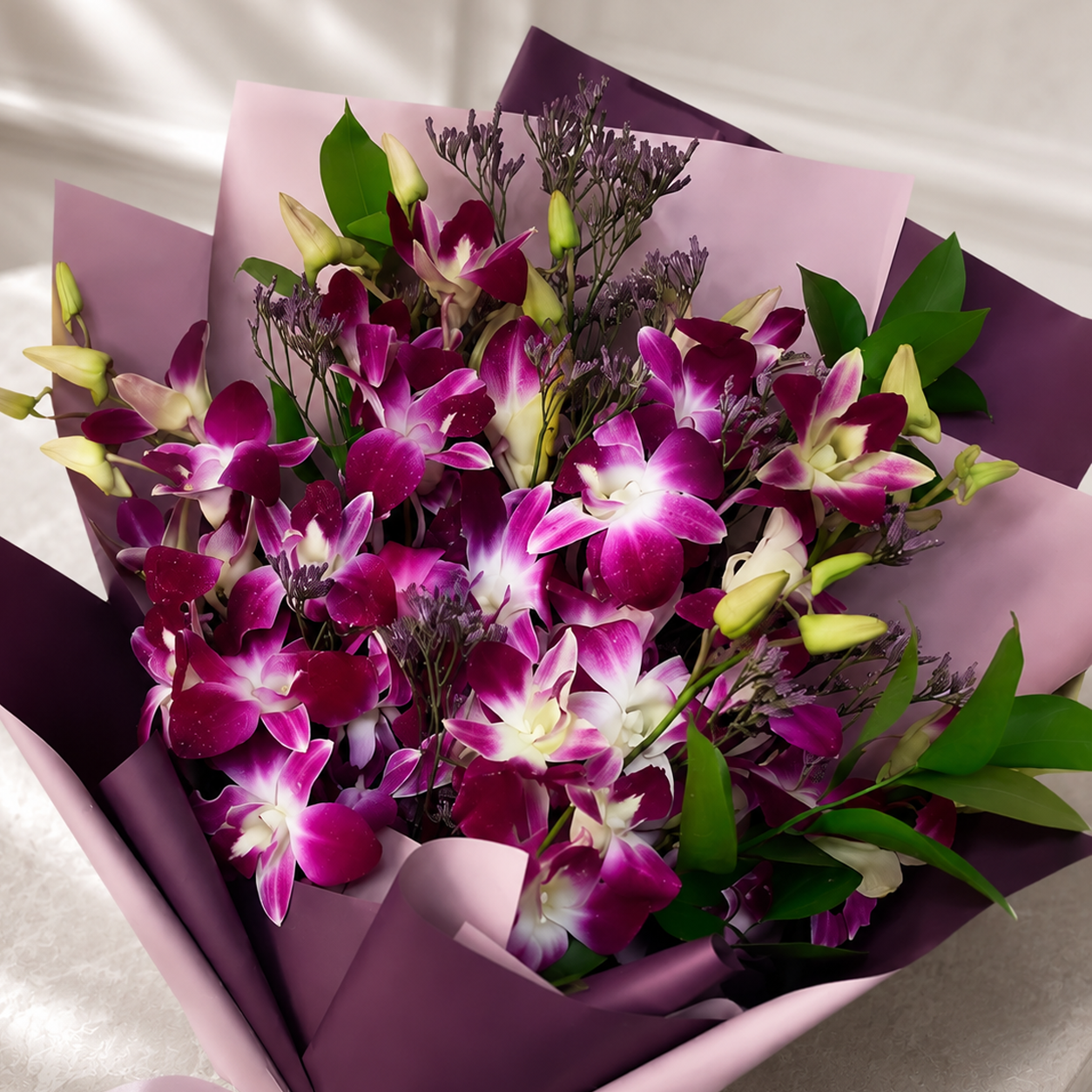 Purple Orchid Romance Bouquet