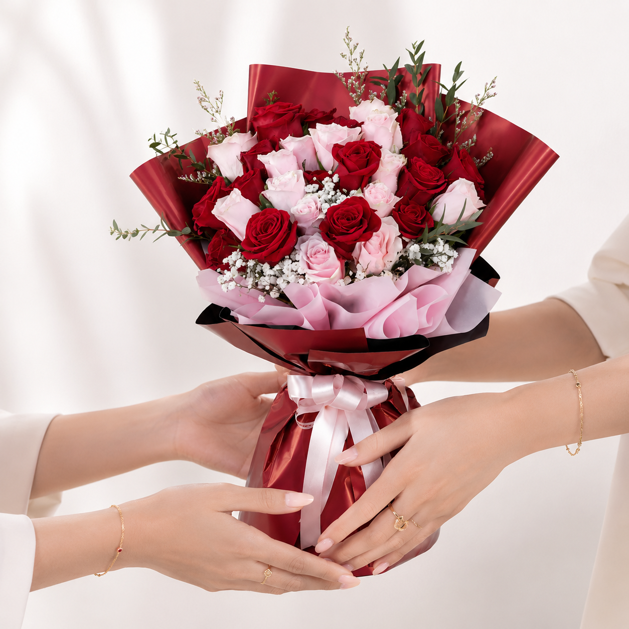 Pink & Red Rose Delight