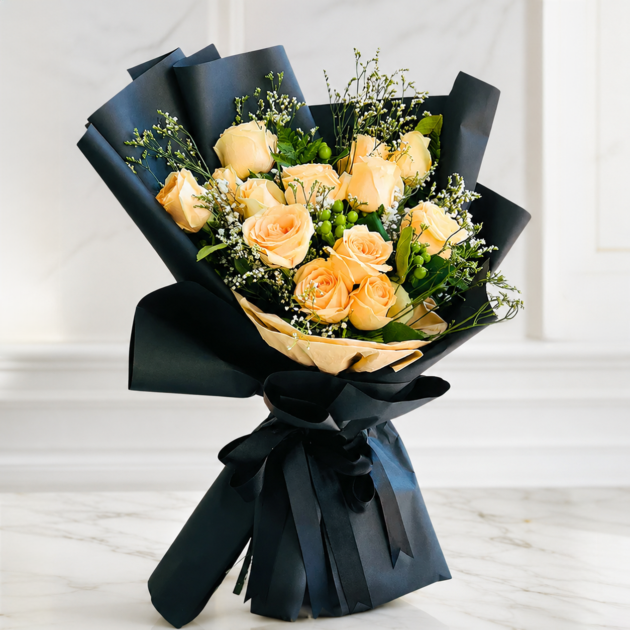 Peach Rose Bouquet