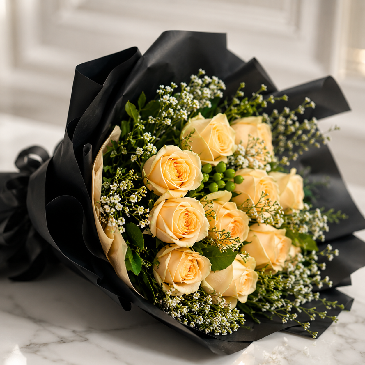 Peach Rose Bouquet