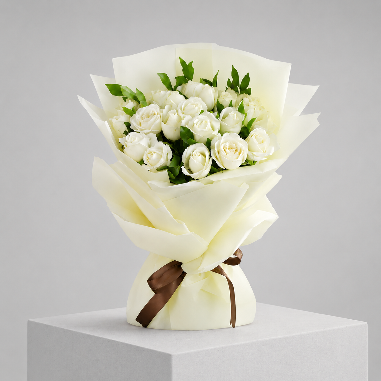 Pure White Roses Bouquet