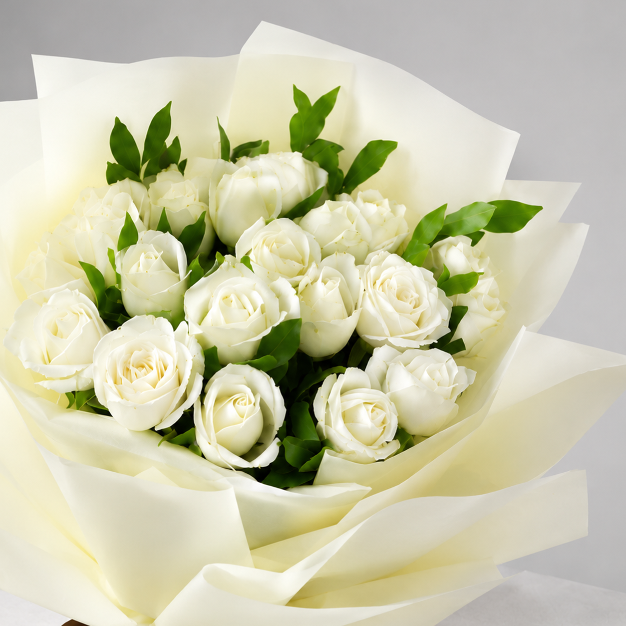 Pure White Roses Bouquet