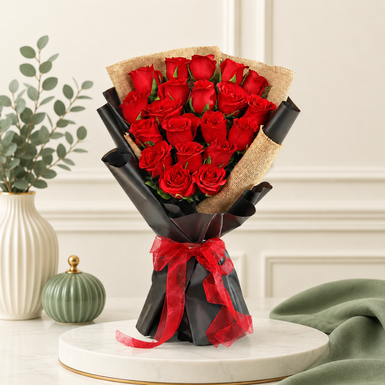 Red Rose Bouquet - 20 Stems