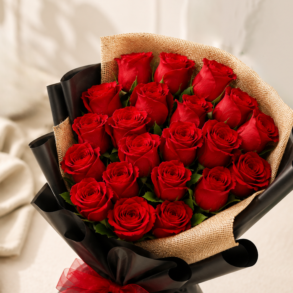 Red Rose Bouquet - 20 Stems