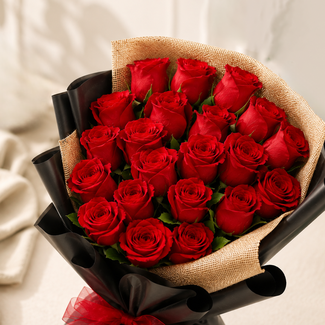 Red Rose Bouquet - 20 Stems