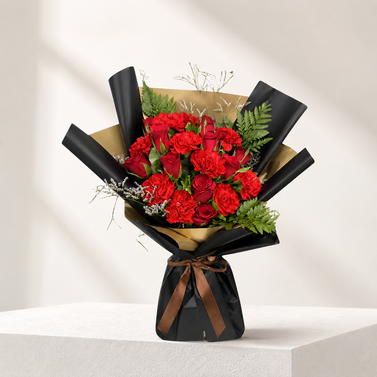 Red Roses & Carnations Bouquet