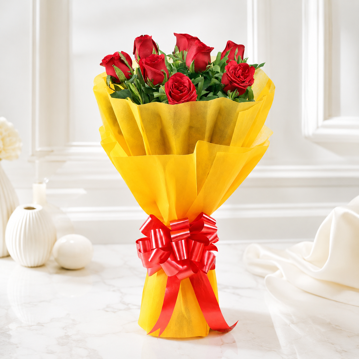 Red Rose Bouquet - 8 stems
