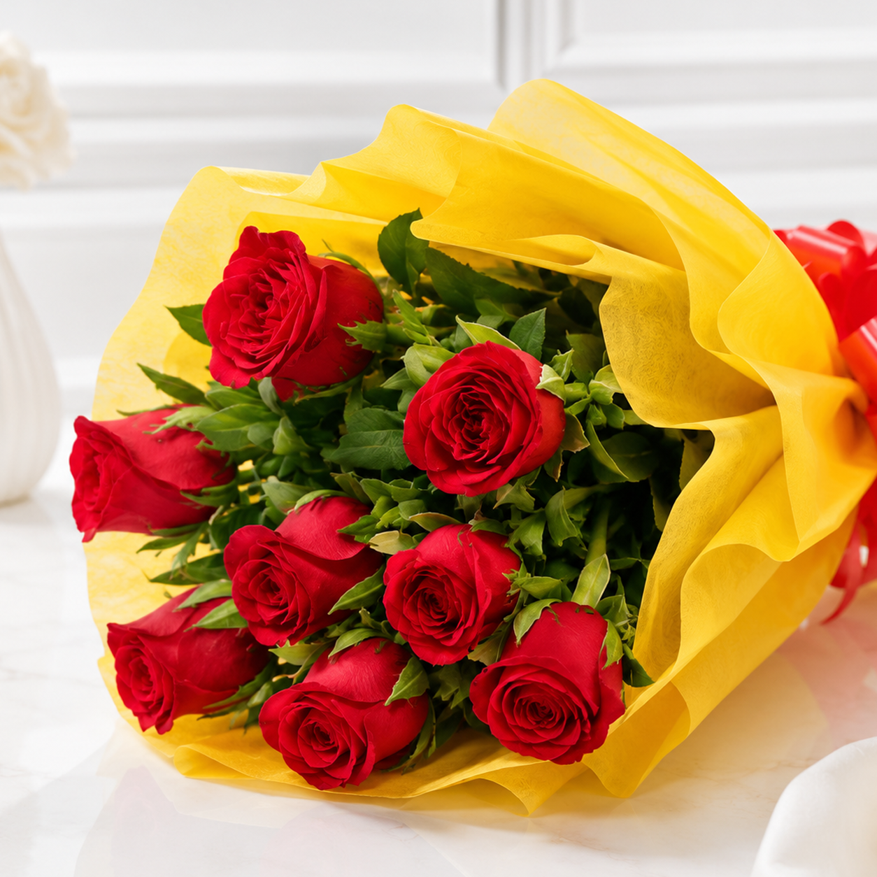 Red Rose Bouquet - 8 stems