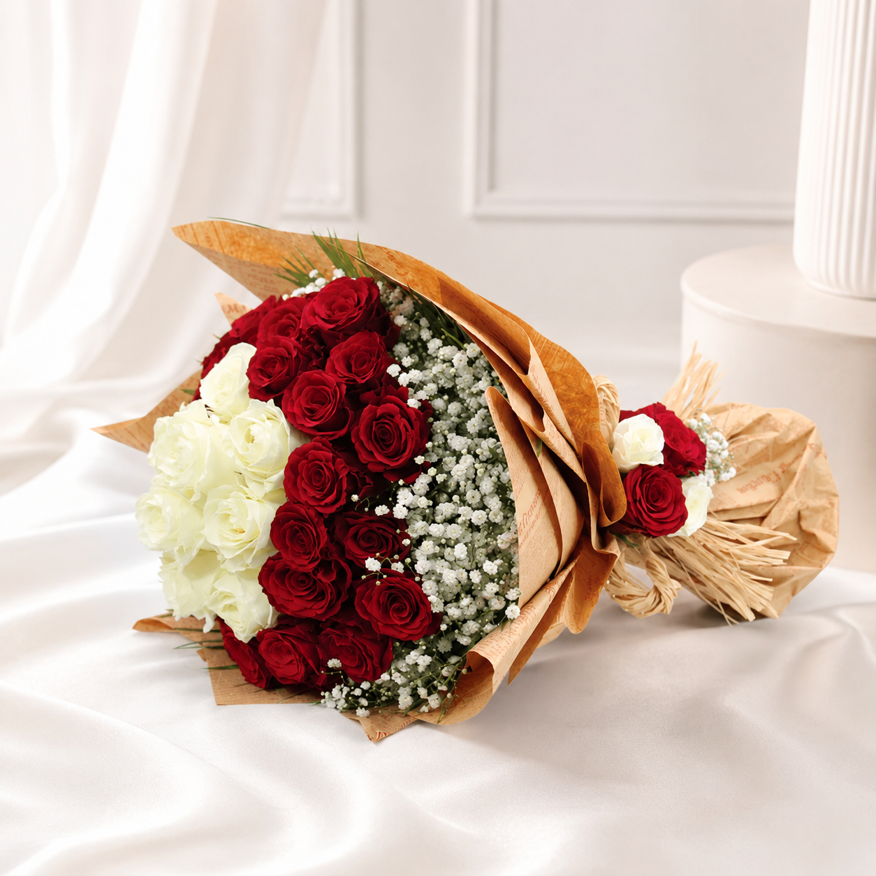 Red & white Rose Bouquet