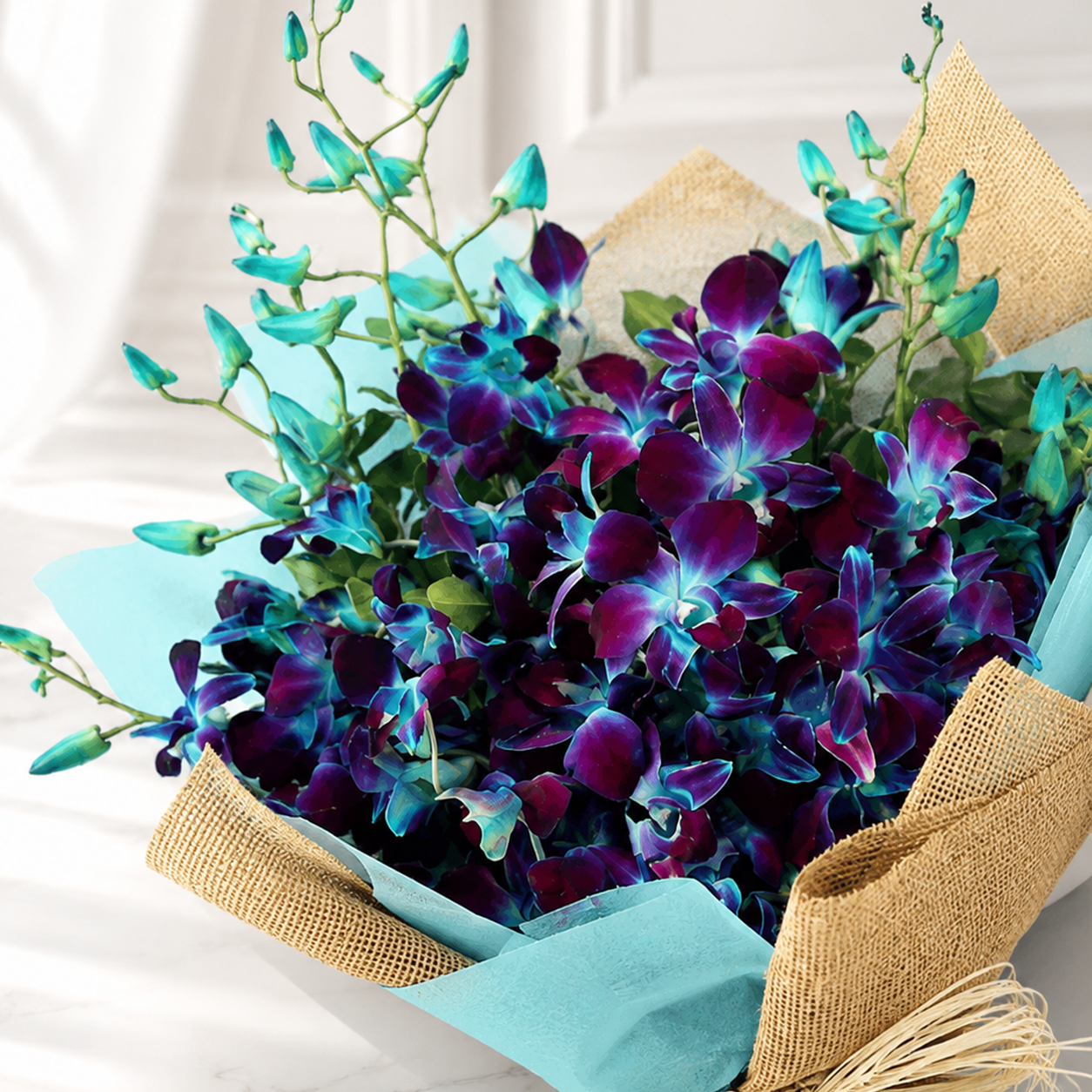 Spectacular Bunch of  Blue Orchids