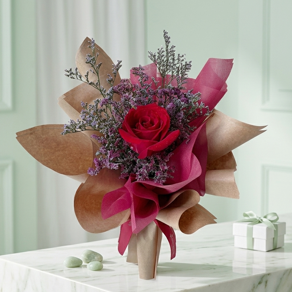 Single Classy Red Rose for Your Love