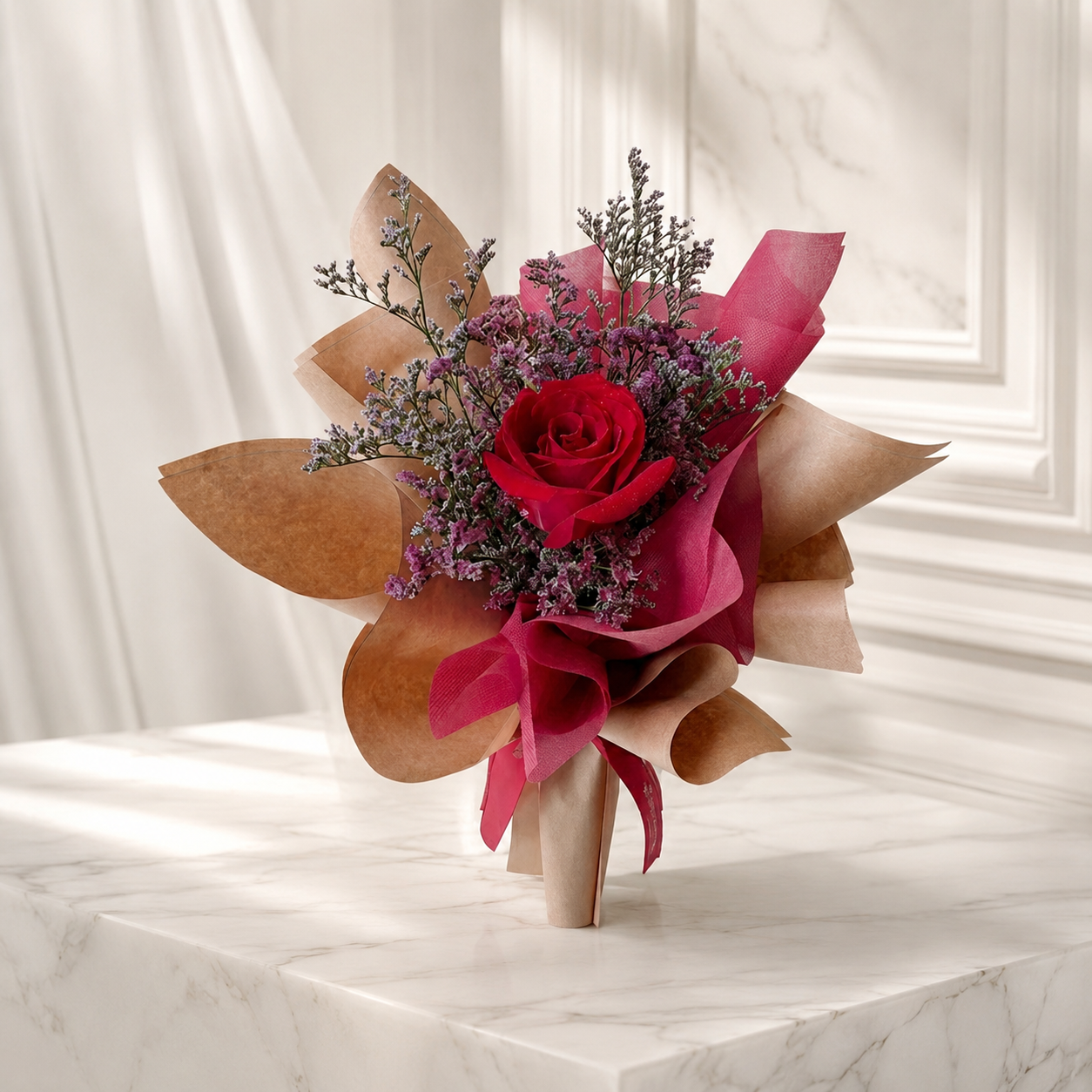 Single Classy Red Rose for Your Love
