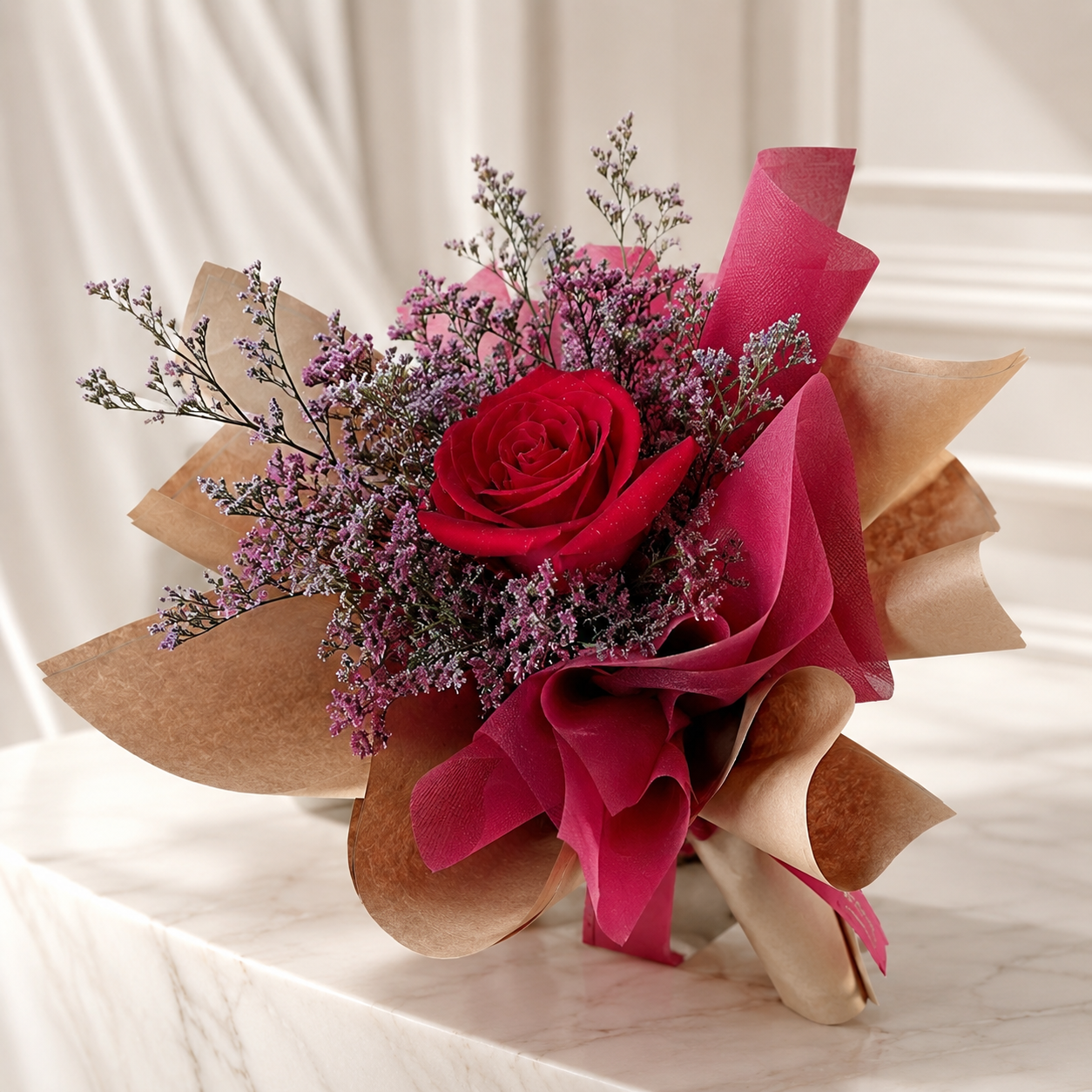 Single Classy Red Rose for Your Love