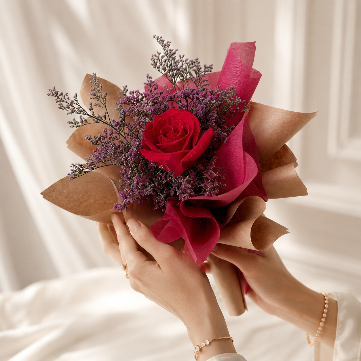 Single Classy Red Rose for Your Love