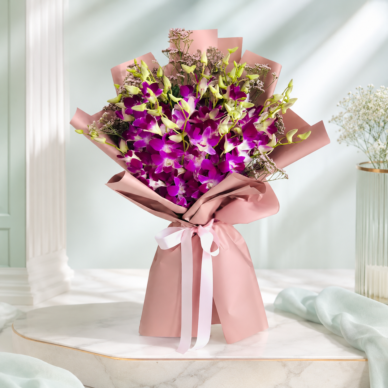 Timeless Purple Orchid Memory Bouquet