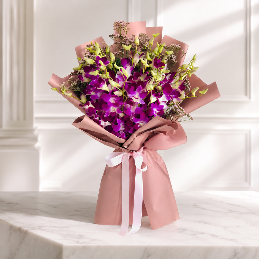 Timeless Purple Orchid Memory Bouquet