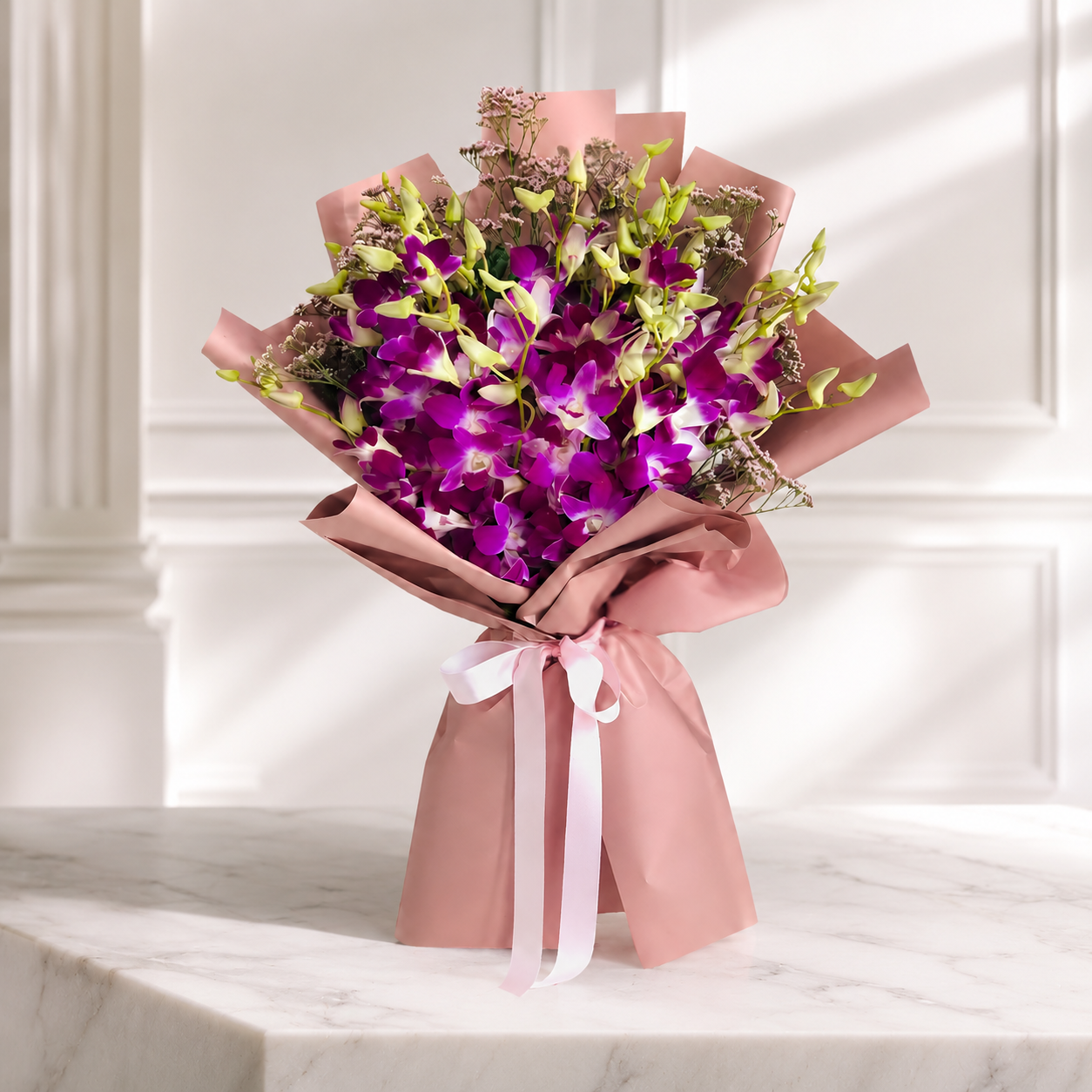Timeless Purple Orchid Memory Bouquet