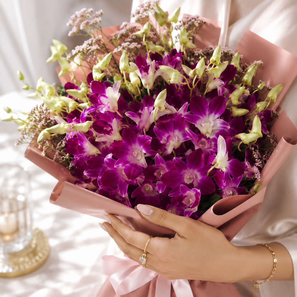 Timeless Purple Orchid Memory Bouquet
