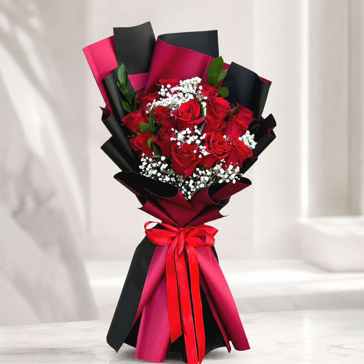 True Romance Red Rose Bouquet