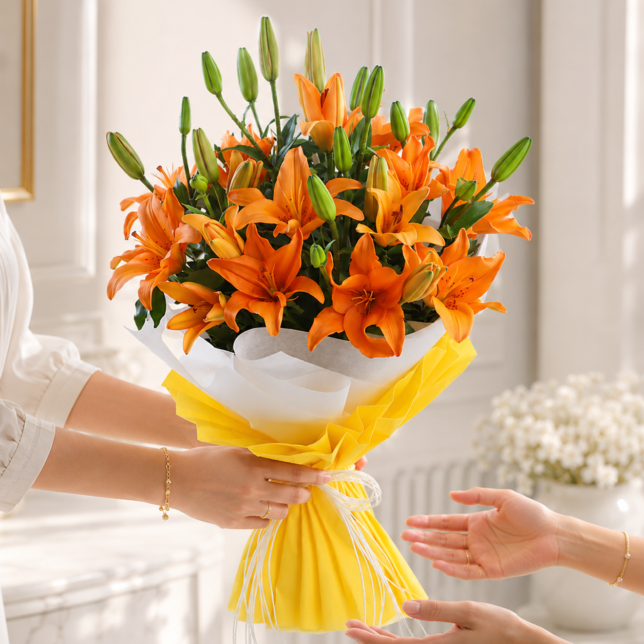 Vibrant Orange  Lily Bouquet