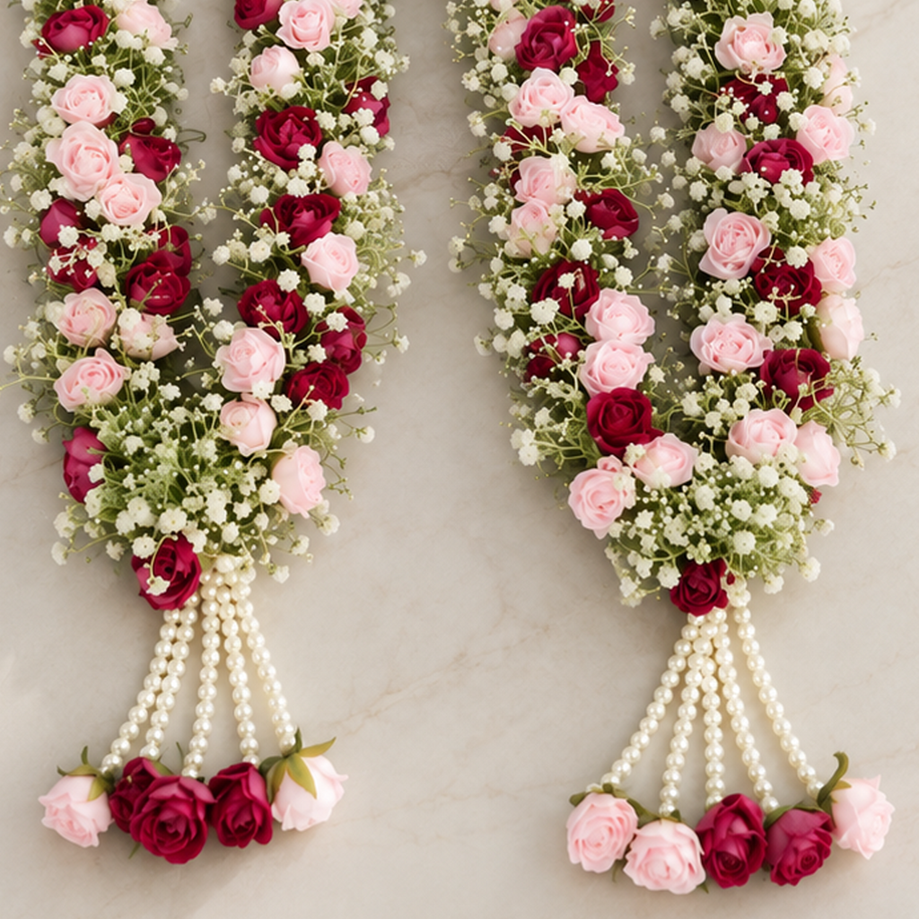Blush Rose Romance Pearl Varmala