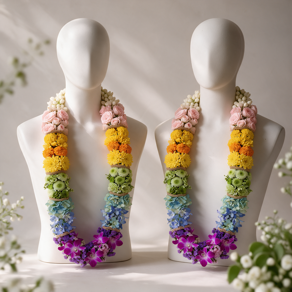 Rainbow Bloom Luxe Floral Varmala