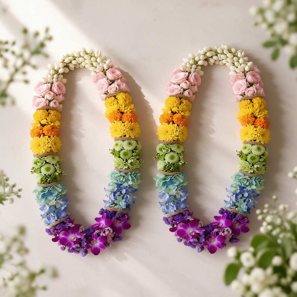Rainbow Bloom Luxe Floral Varmala