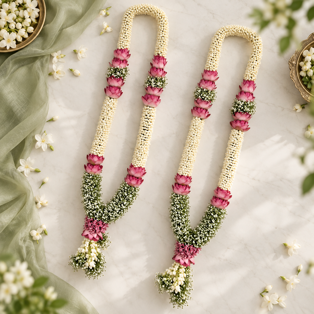 Lotus Jasmine Bloom Luxe Varmala