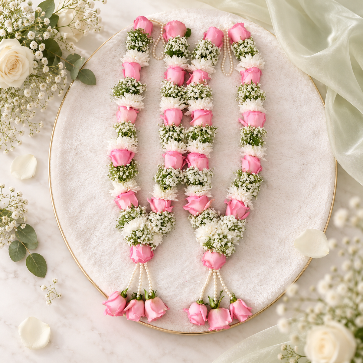 Blush Rose Petal Luxe Varmala