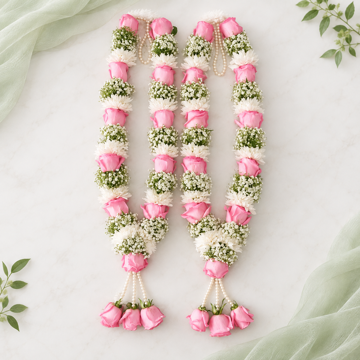 Blush Rose Petal Luxe Varmala