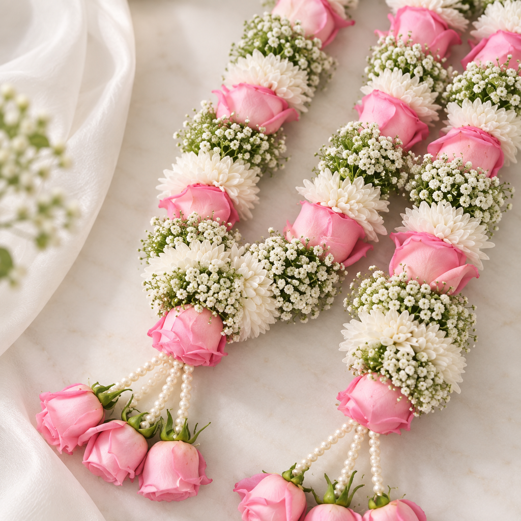Blush Rose Petal Luxe Varmala