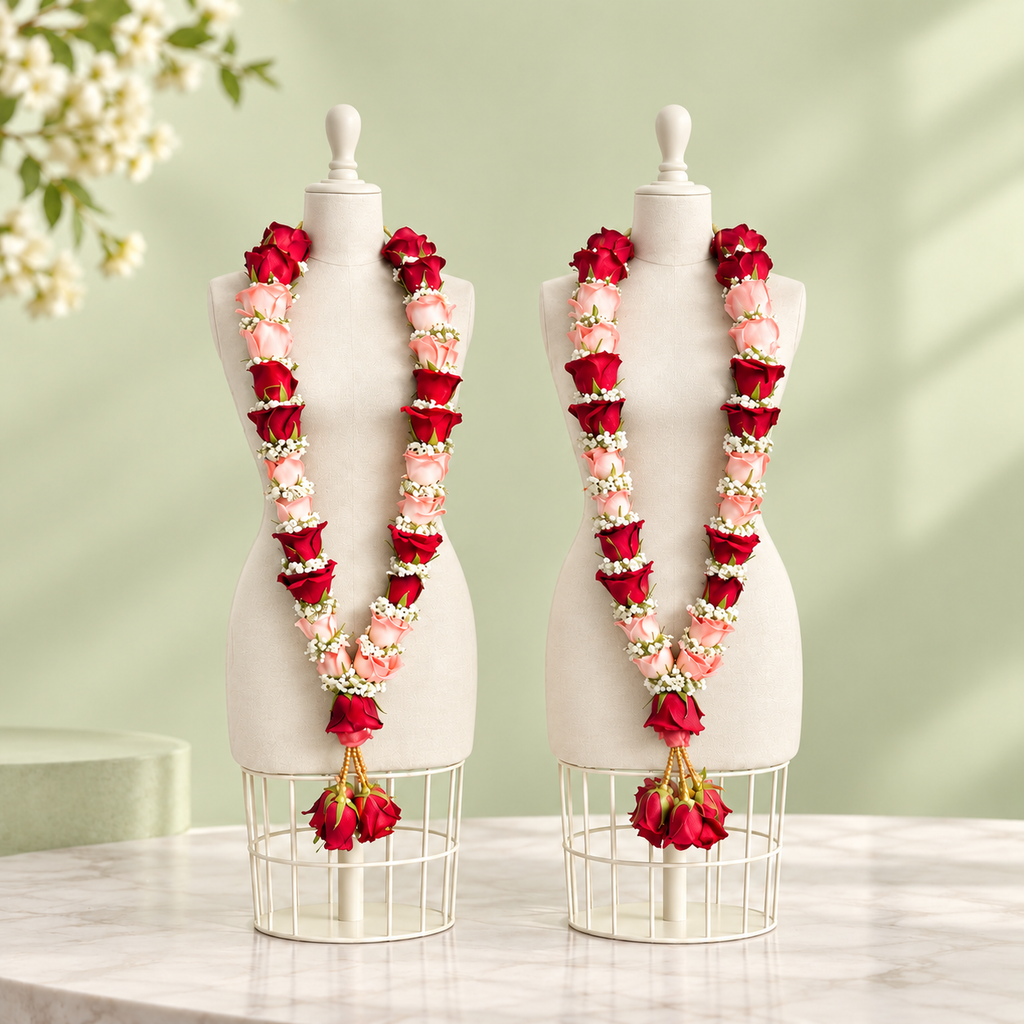 Red & Pink Rose Jaimala