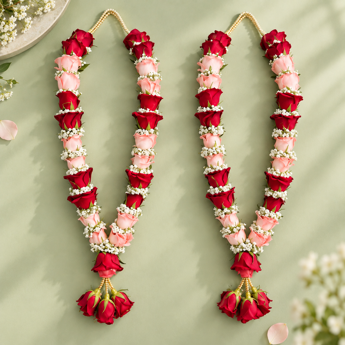 Red & Pink Rose Jaimala
