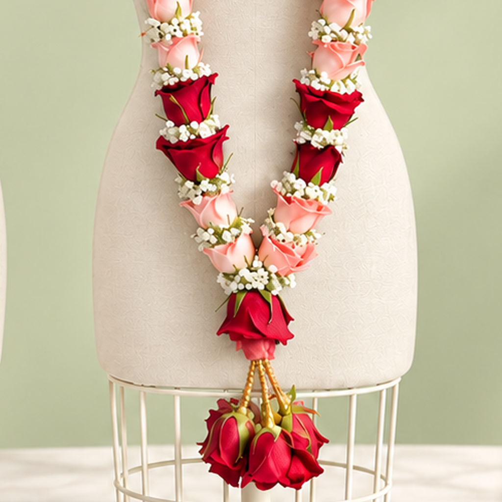 Red & Pink Rose Jaimala