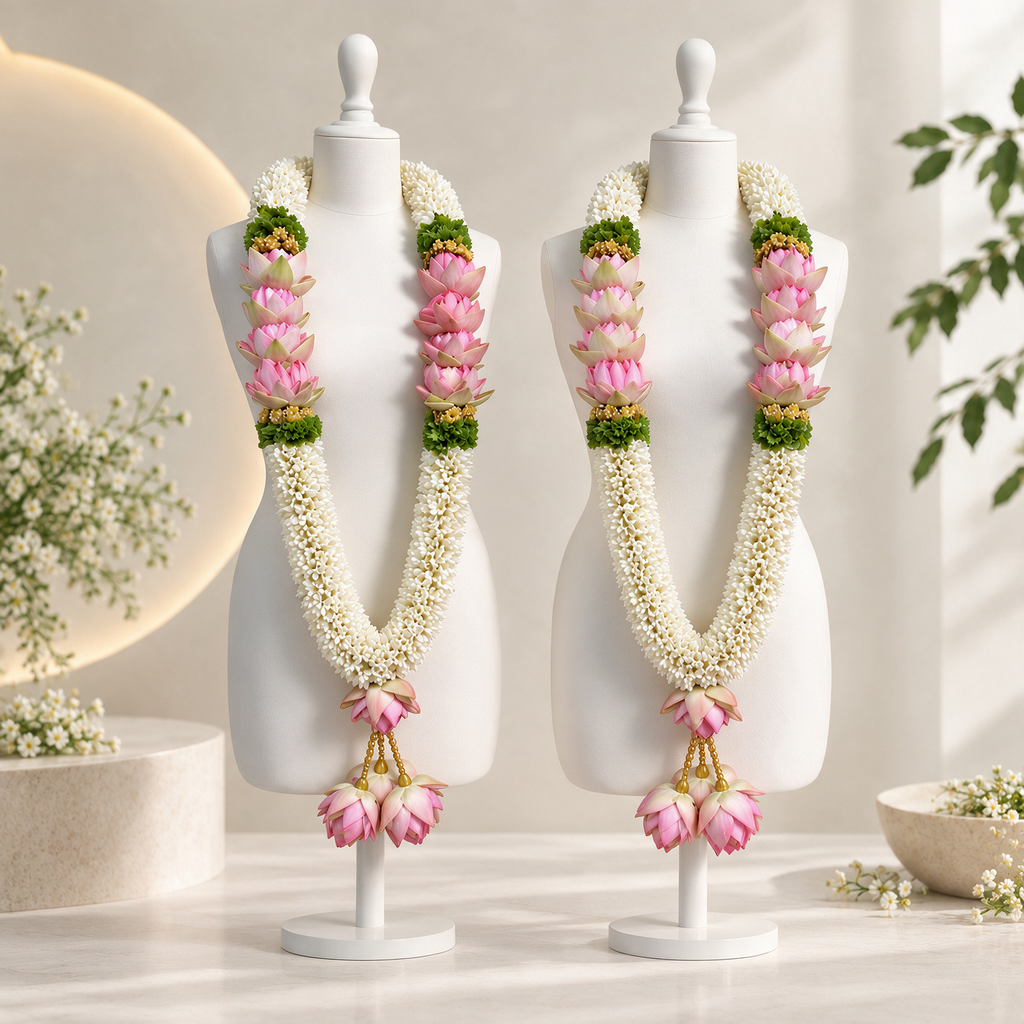 Jasmine & Pink Lotus Jaimala
