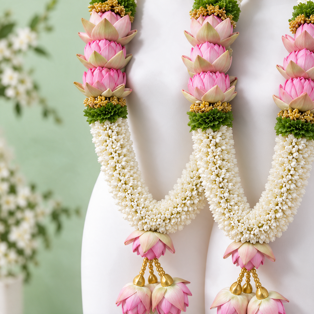 Jasmine & Pink Lotus Jaimala