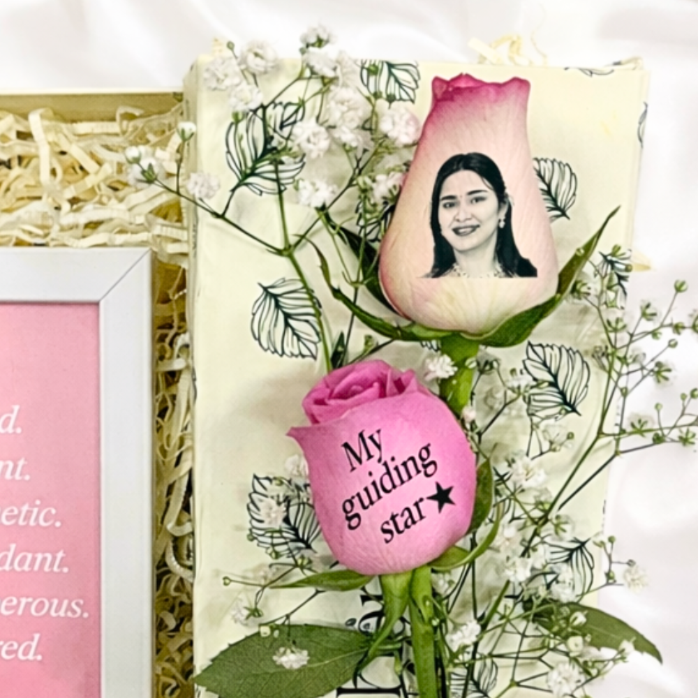 My Guiding Star Pink Affirmation Photo Rose Giftbox
