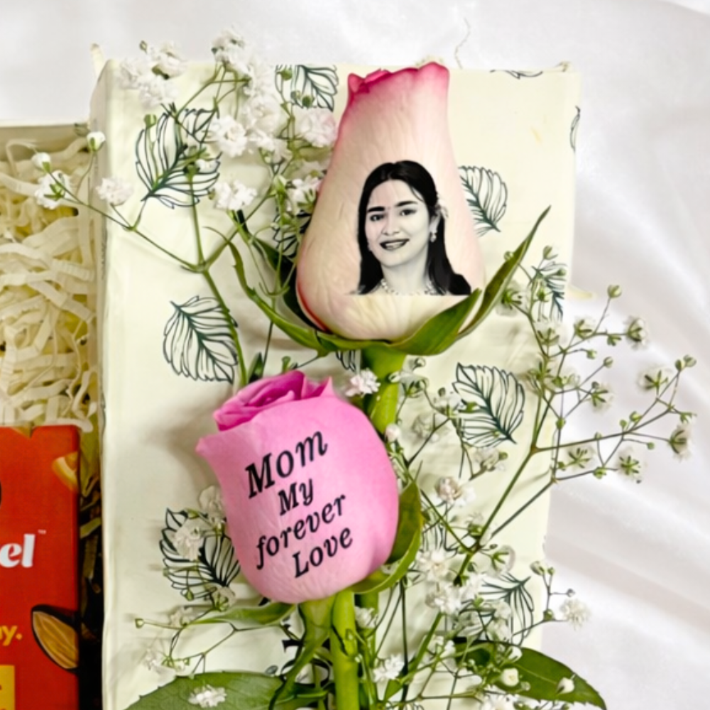Bee Awesome Mom Chocolate Bath Salt Photo Rose Hamper