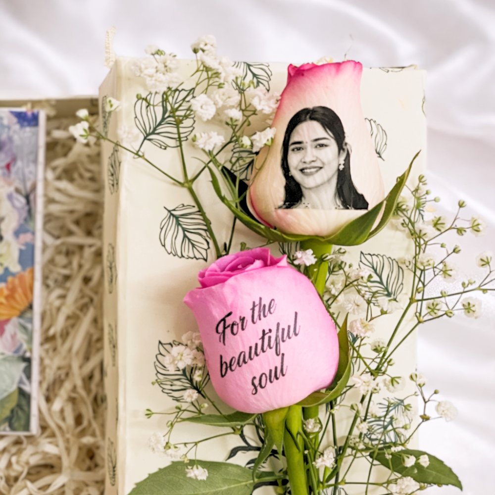 Mom Era Gratitude Journal Photo Rose Surprise Box