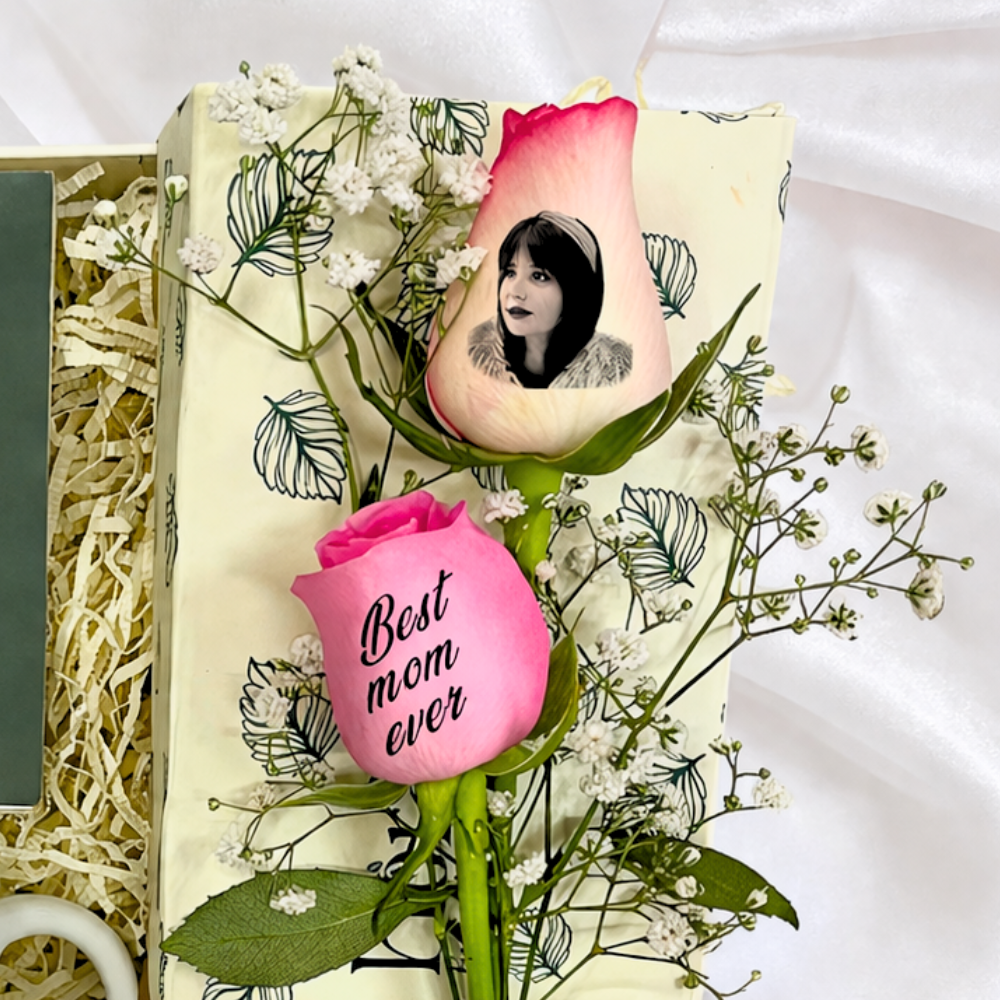 Mom Boss Believe Photo Rose Surprise Box